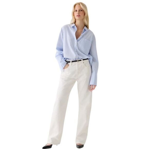 J Crew Point Sur loose straight jean in white Womens Size‎ 34 - Picture 1 of 13
